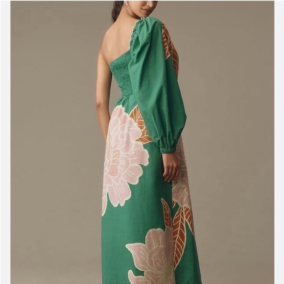 FARM Rio Green and Pink One-Shoulder Dress - Picture 3 of 4